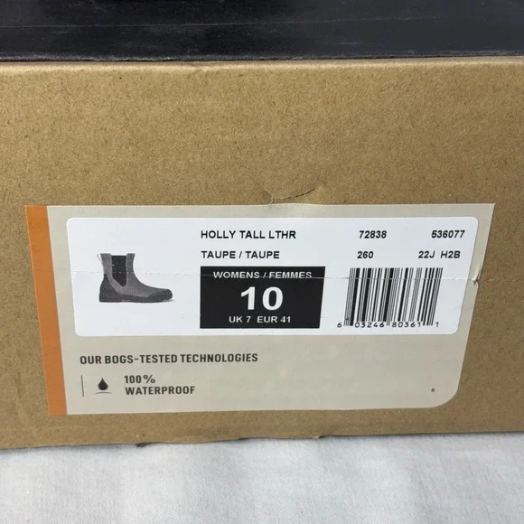 Bogs Holly Chelsea Leather Waterproof Women's Casual Boots, Taupe, Sz. 10 NEW - Picture 16 of 16